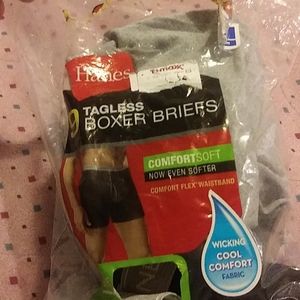 Men 6 Tagless Large Boxer Briefs New Open Resellin